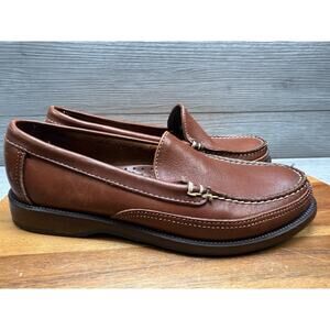 Vintage Sebago Brown Made In USA Leather Loafers Shoes Men’s 6.5